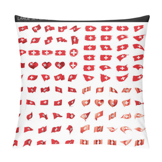 Personality  Switzerland Flag, Vector Illustration Pillow Covers