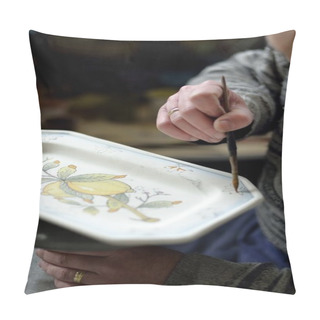 Personality  Hand Holding Paintbrush Pillow Covers