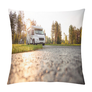 Personality  Family Vacation Travel RV, Holiday Trip In Motorhome, Caravan Car Vacation. Pillow Covers