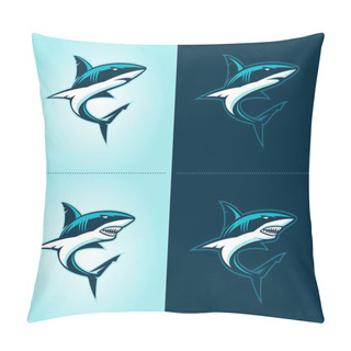 Personality  Sharks Illustration Emblem Pillow Covers