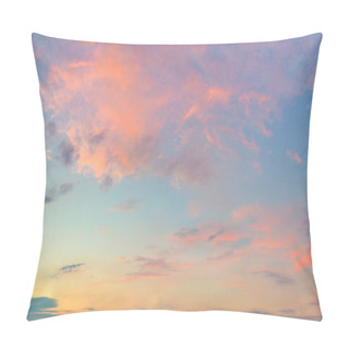 Personality  Light Clouds - Panoramic Sunrise Sundown Sunset Sky With Colorful Clouds Pillow Covers