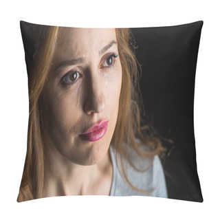 Personality  Young Woman Crying  Pillow Covers