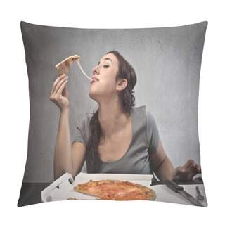Personality  Eating Pizza Pillow Covers