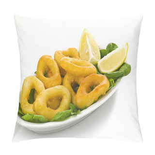 Personality  Squid Rings On Plate With Salad Pillow Covers