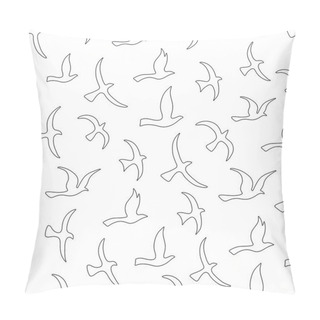 Personality  Flying Birds Seamless Pattern. Pillow Covers