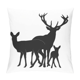 Personality  Deer Silhouette Collection, Deer Silhouette Set Pillow Covers