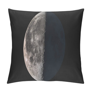 Personality  The Beauty Of The Universe: Wonderful Super Detailed Third Quarter Moon - Elements Of This Image Furnished By NASA's Scientific Visualization Studio Pillow Covers
