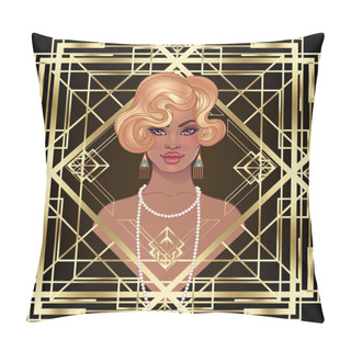 Personality  Art Deco Girl Pillow Covers