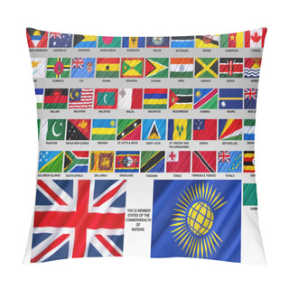 Personality  Flags Of The Commonwealth Of Nations Pillow Covers
