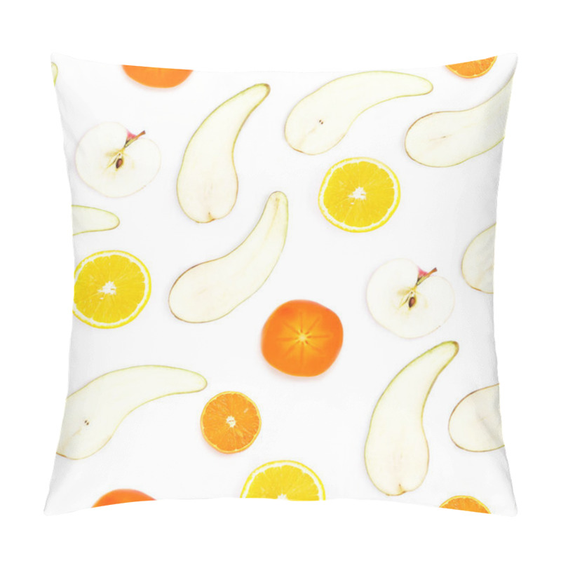 Personality  Seamless pattern of fresh fruit slices pillow covers
