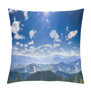 Personality  Mountain Autumn Landscape With Mountain Peaks And Ranges Pillow Covers