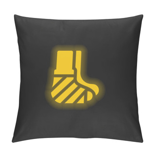 Personality  Bandage Yellow Glowing Neon Icon Pillow Covers