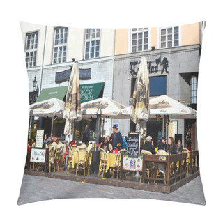 Personality  Town Hall Square In Tallinn. Pillow Covers