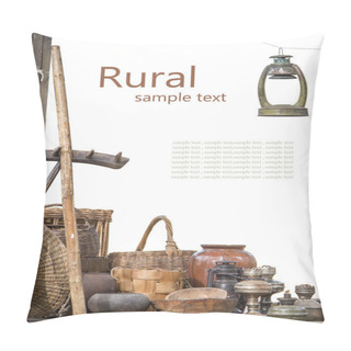 Personality  Rural Composition Of The Older Subjects Isolated On A White Back Pillow Covers