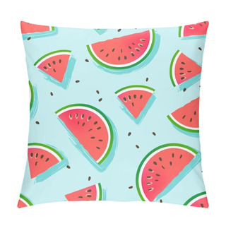 Personality  Watermelons Pattern. Seamless Vector Background. Pillow Covers