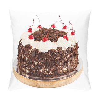 Personality  Black Forest Cake Decorated With Whipped Cream And Cherries Pillow Covers