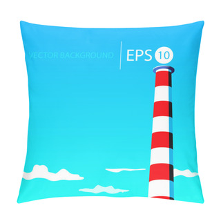 Personality  Lighthouse. Detailed Vector. Vector Illustration. Pillow Covers