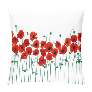 Personality  Red Poppies Pillow Covers