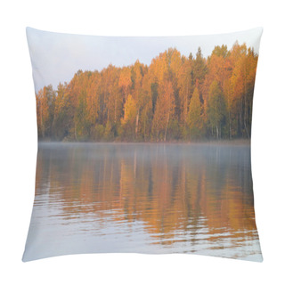 Personality  Autumn Forest On The Lake At Sunrise. Pillow Covers