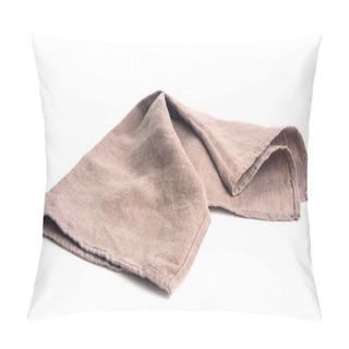 Personality  Beige Brown Dishcloth Material, Napkin Serviette Isolated On White  Pillow Covers