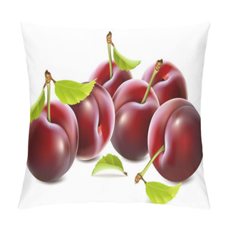 Personality  Plums With Leaves Pillow Covers