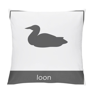 Personality  Loon Icon Isolated On White Background Pillow Covers
