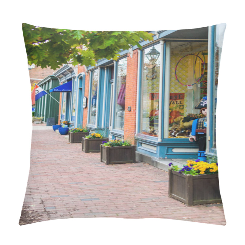 Personality  Downtown Easton During High Autumn Color In Maryland Pillow Covers