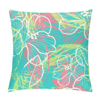 Personality  Modern Colorful Floral Seamless Pattern Pillow Covers