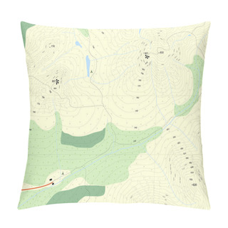 Personality  Contour Map Pillow Covers