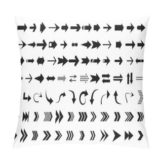 Personality  Arrows Big Black Set Icons Pillow Covers