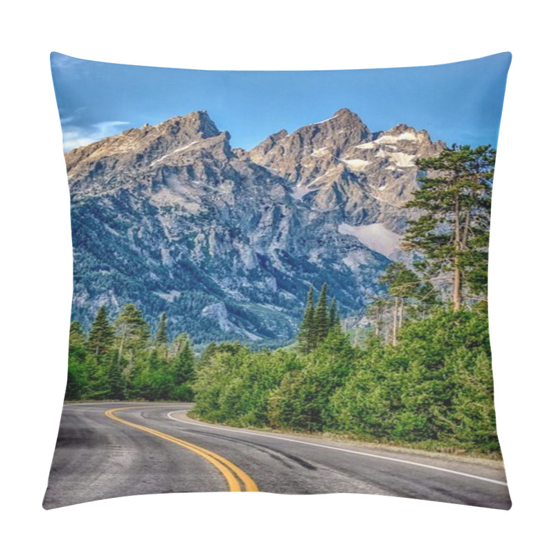 Personality  grand teton national park morning in wyoming pillow covers