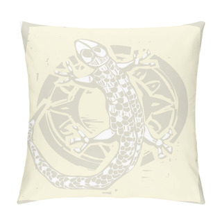 Personality  Gecko Circle Pillow Covers