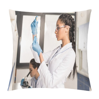 Personality  Young Scientist In Laboratory  Pillow Covers