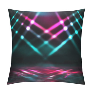 Personality  Neon Lights Background. Background Lamps, Neon Light, Smoke, Fog.  Pillow Covers