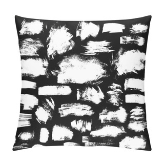 Personality Set Of White Brush Strokes Pillow Covers