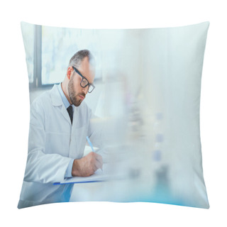 Personality  Doctor Working At Testing Laboratory Pillow Covers