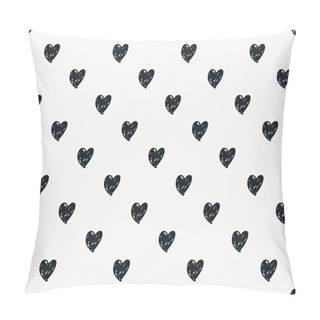 Personality  Doodle Seamless Pattern With Hearts Pillow Covers