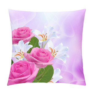 Personality  Roses And Lilies Pillow Covers