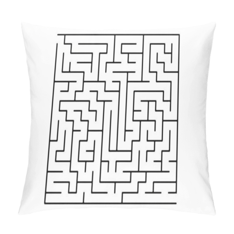Personality  White vector texture with a black maze, game. Abstract illustration with maze on a white background. Pattern for leisure tasks, games. pillow covers