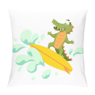 Personality  Surfer Cool Crocodile Pillow Covers