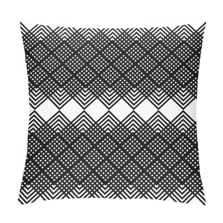 Personality  Design Seamless Monochrome Zigzag Pattern. Abstract Background. Vector Art Pillow Covers