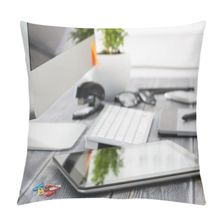 Personality  Monitor Concepts  - Stock Image Pillow Covers