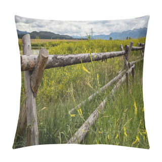 Personality  Old Fence In Wyoming Pillow Covers