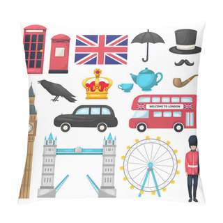 Personality  London Icon Set Pillow Covers