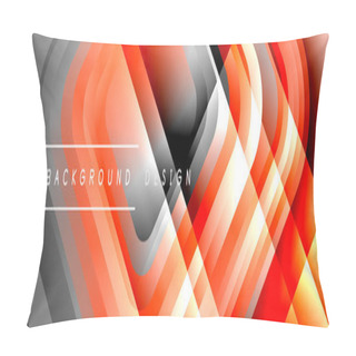 Personality  Round Squares Shapes Composition Geometric Abstract Background. Vector Illustration Pillow Covers