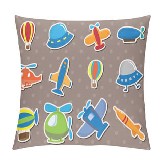 Personality  Airplane Stickers Pillow Covers