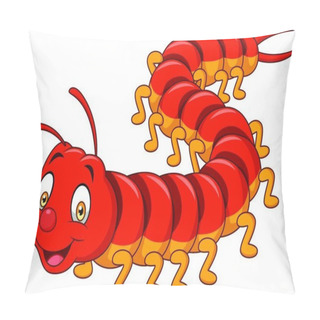 Personality  Cartoon Centipede Isolated On White Background Pillow Covers