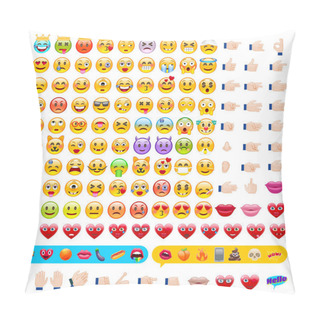 Personality  Set Of Emoticons. Set Of Emojis Pillow Covers