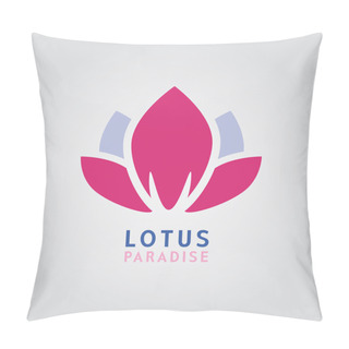 Personality  Flower Icon. Lotus Logo Pillow Covers