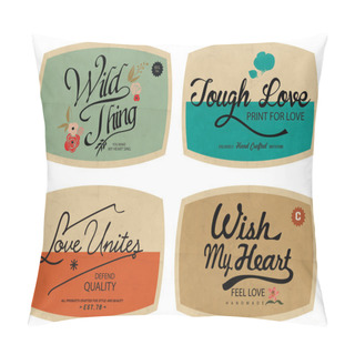 Personality  Set Vintage Emblems Pillow Covers
